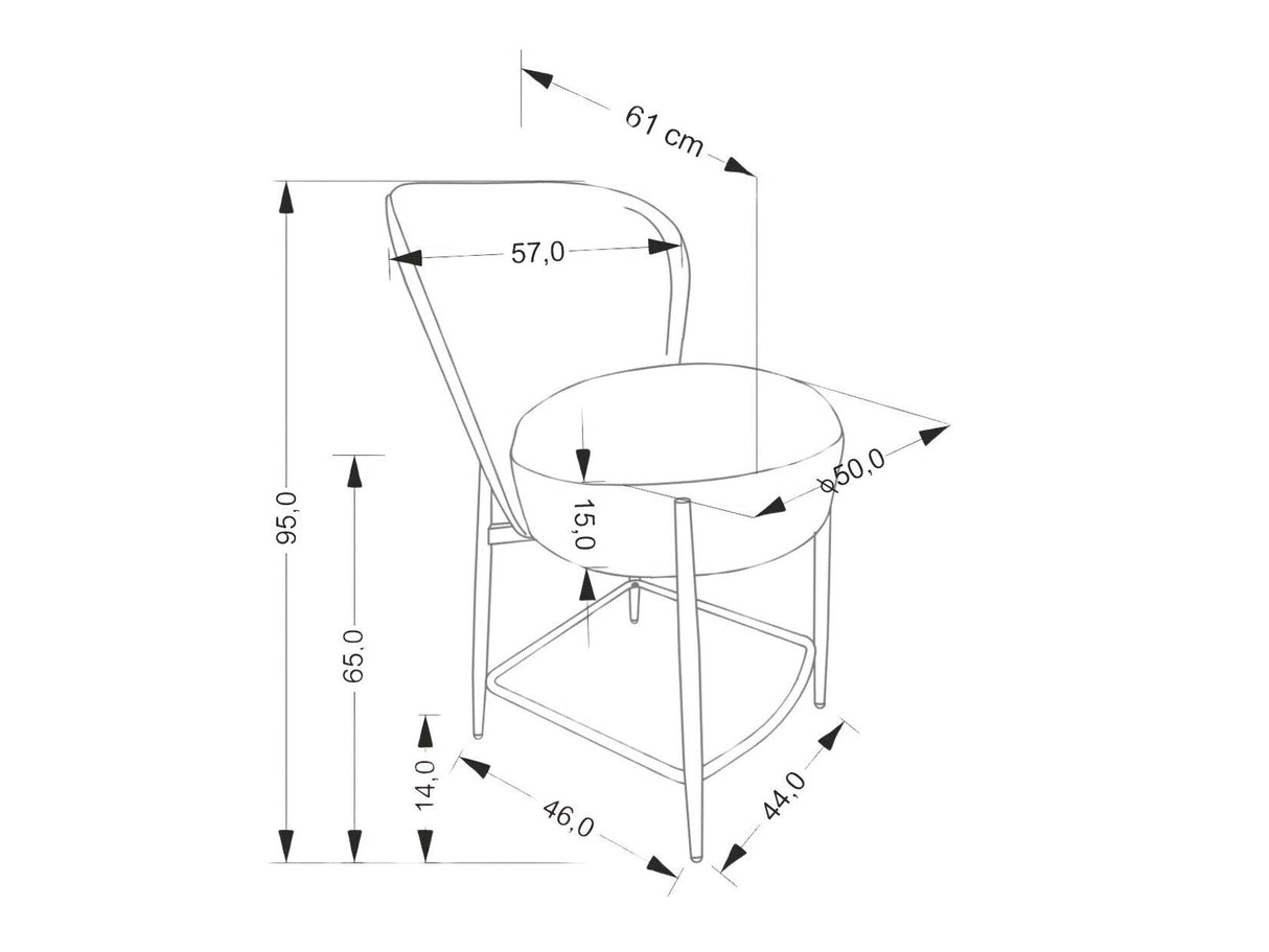Zemais bāra krēsls 586394