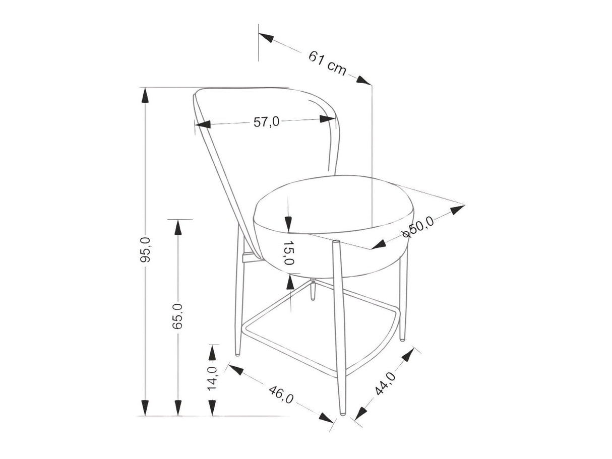 Zemais bāra krēsls 586394