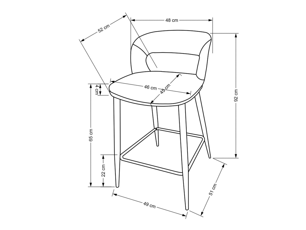 Zemais bāra krēsls 586773