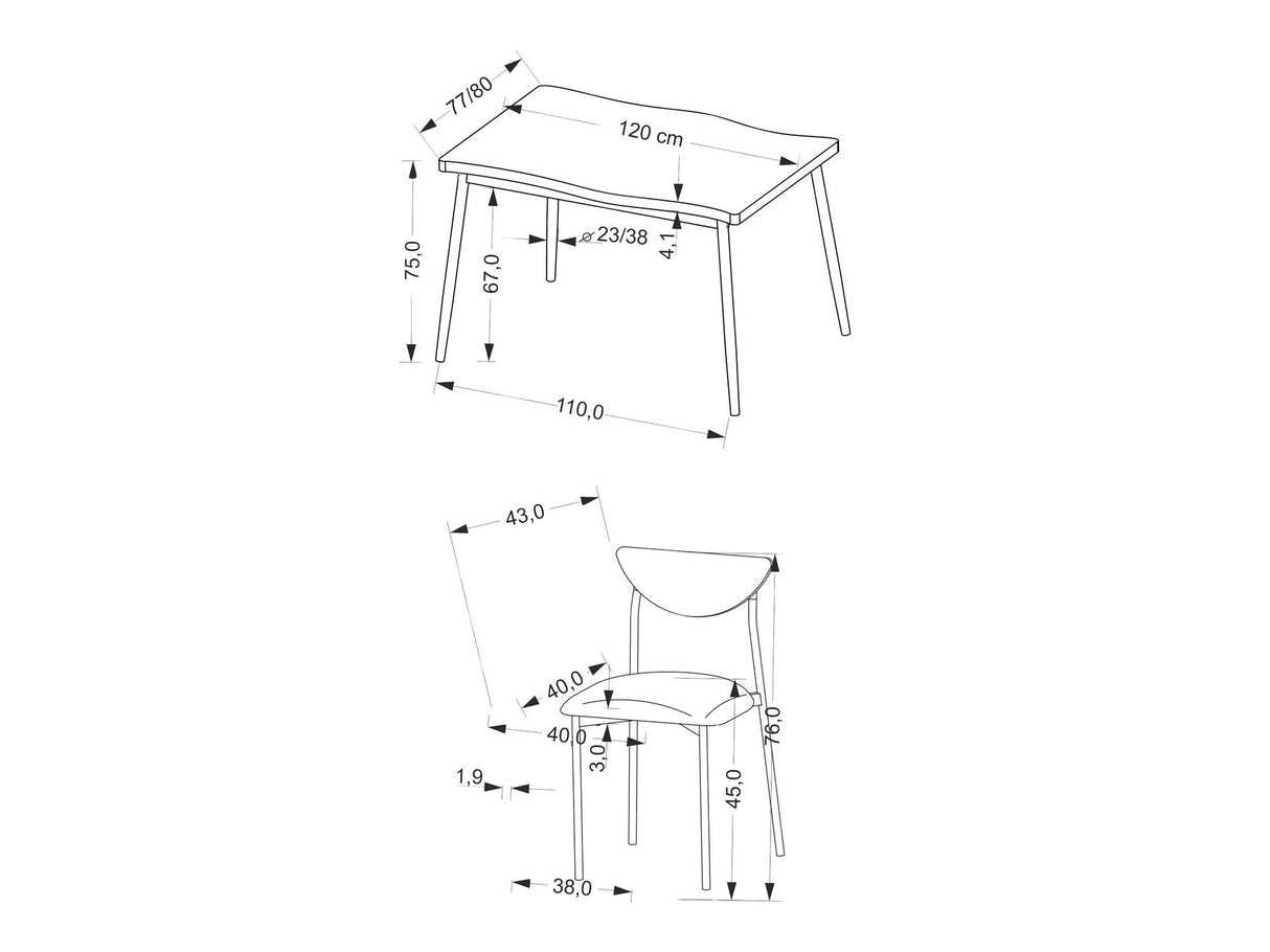 Ēdamistabas komplekts 586783