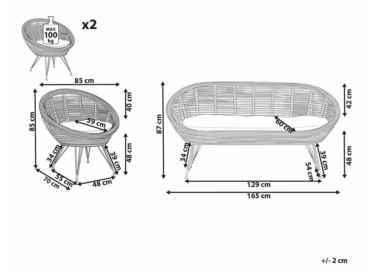 Dārza mēbeļu komplekts 587745