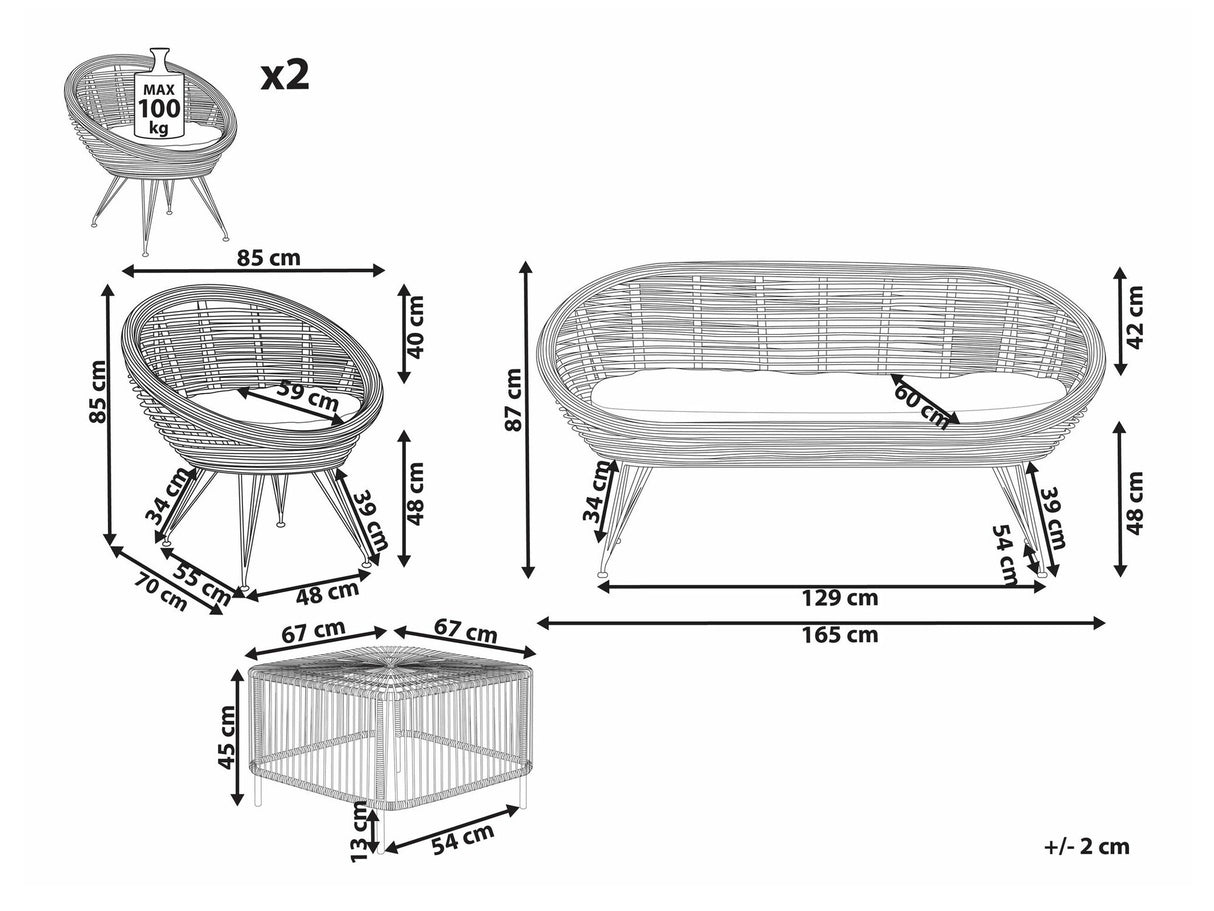 Dārza mēbeļu komplekts 587750