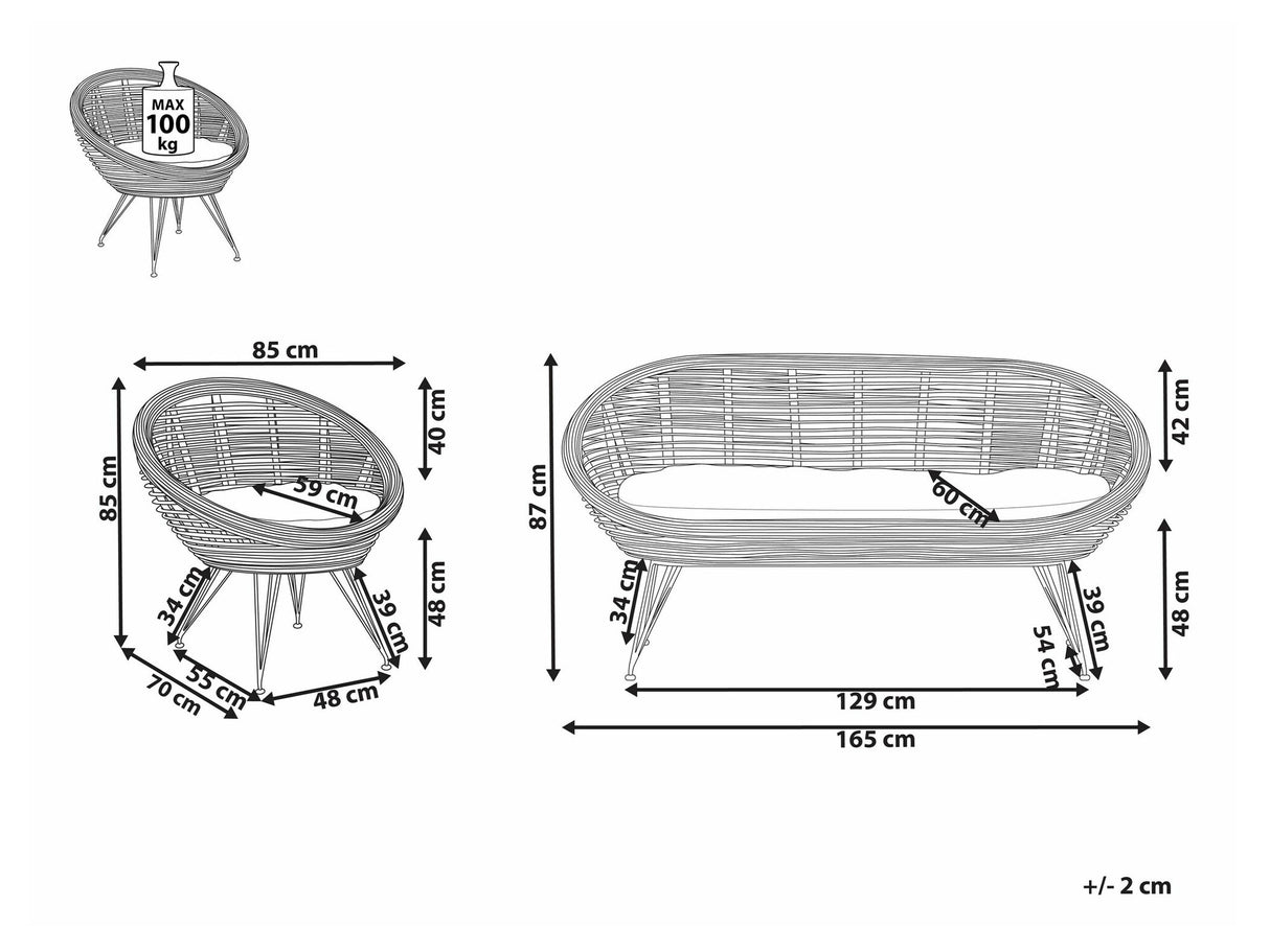 Dārza mēbeļu komplekts 587753