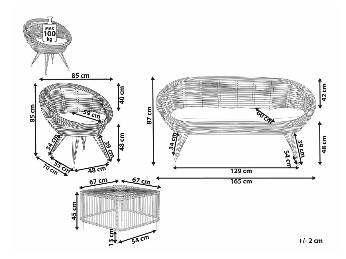 Dārza mēbeļu komplekts 587759