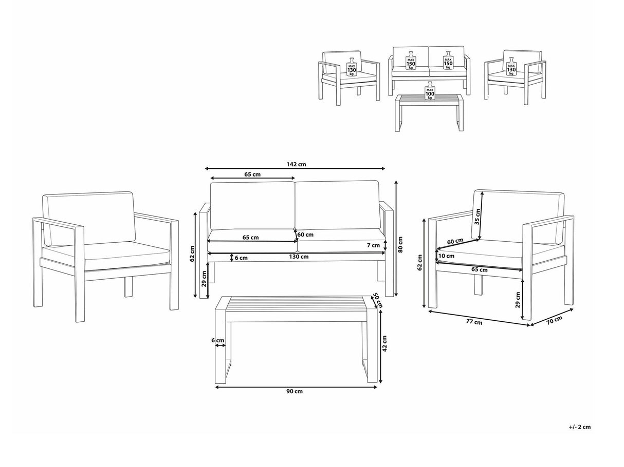 Dārza mēbeļu komplekts 587847