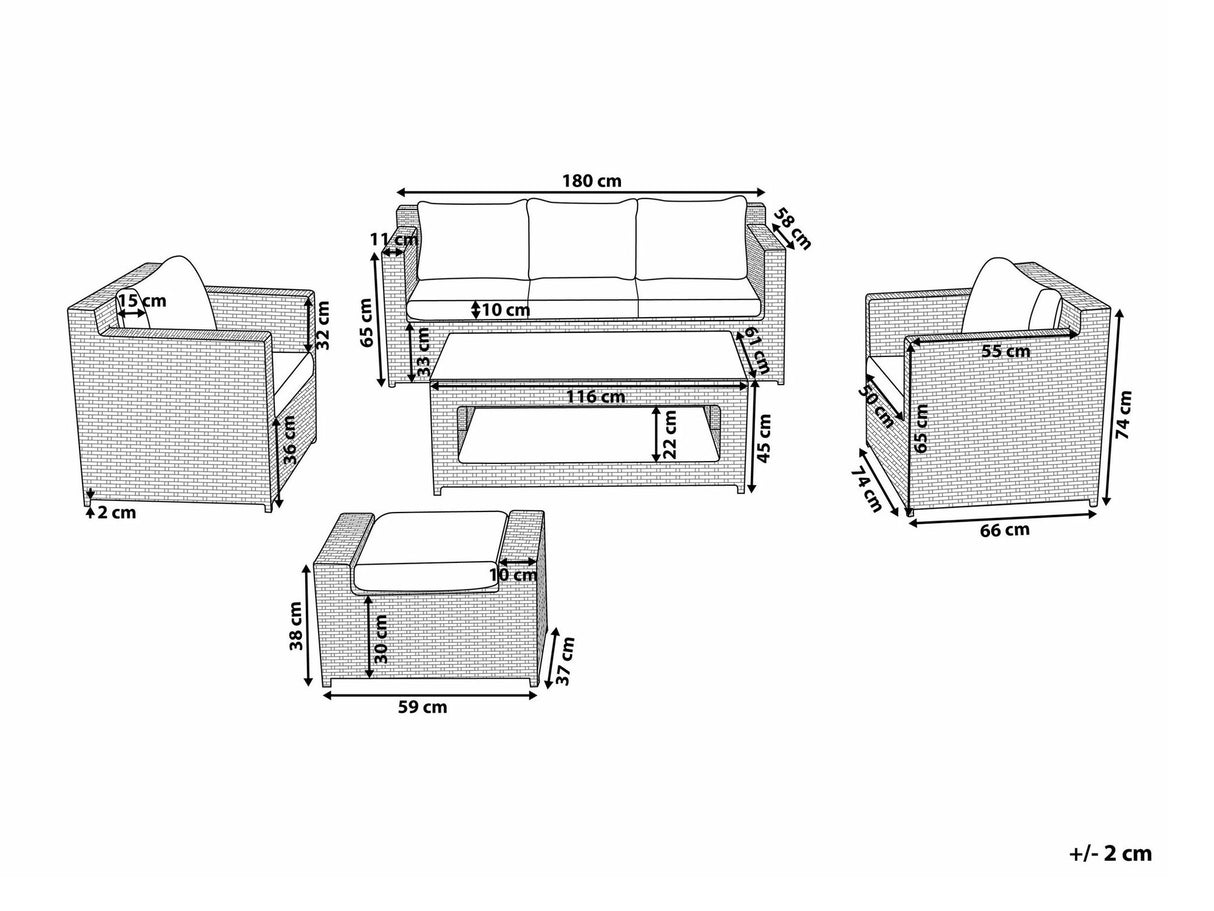 Dārza mēbeļu komplekts 588274