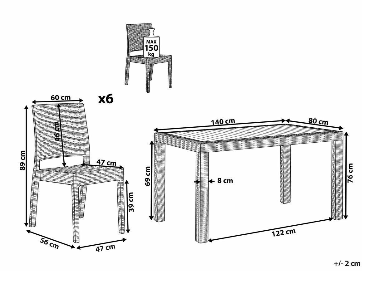 Galds un krēslu komplekts 588748