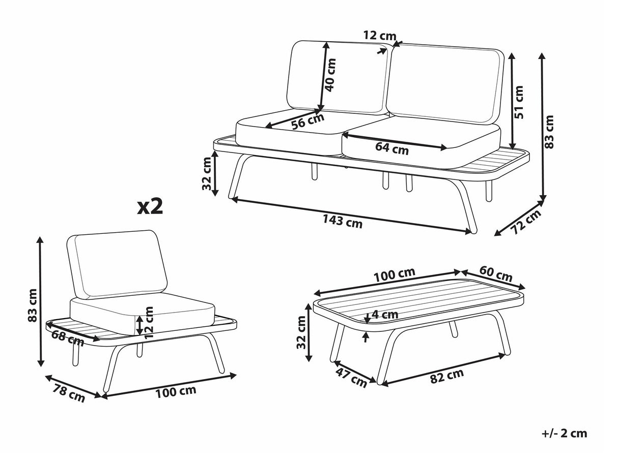 Dārza mēbeļu komplekts 588998