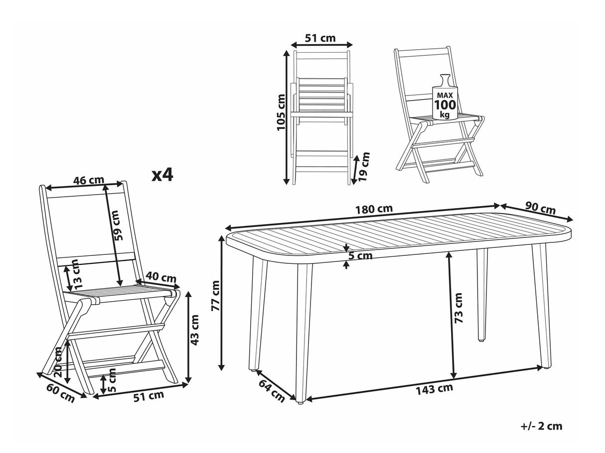 Galds un krēslu komplekts 589019