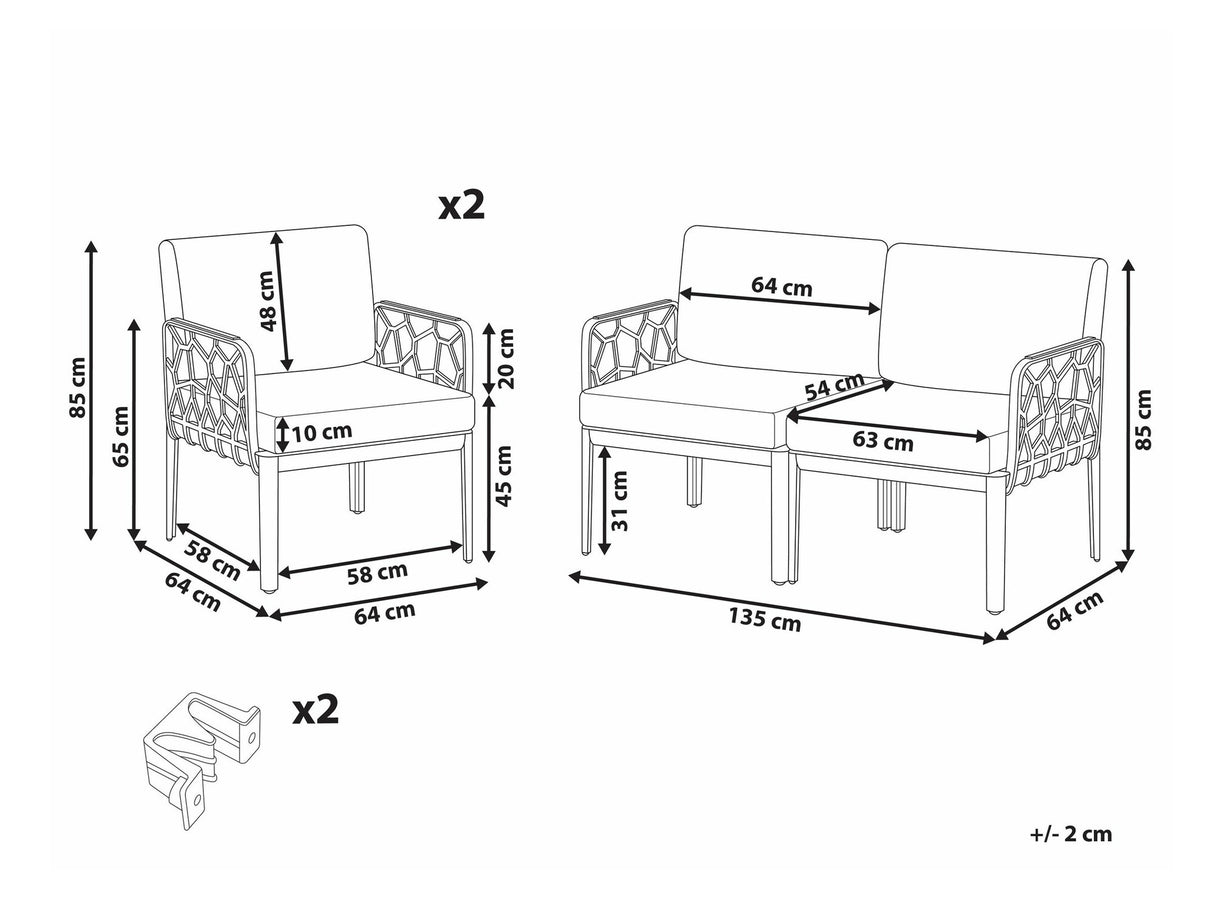 Dārza mēbeļu komplekts 589556