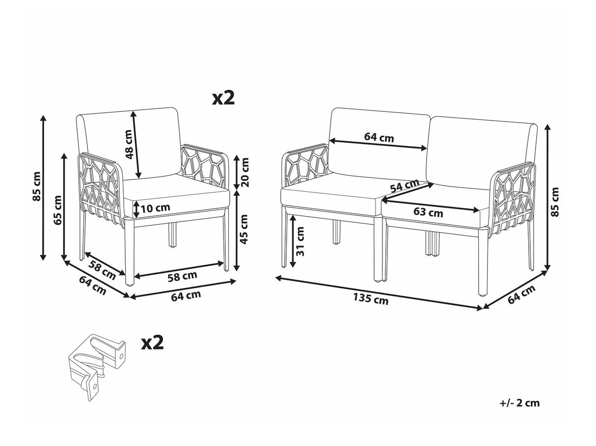 Dārza mēbeļu komplekts 589556