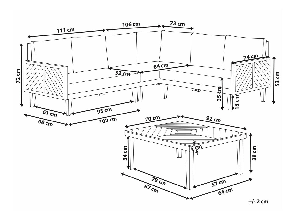 Dārza mēbeļu komplekts 590120