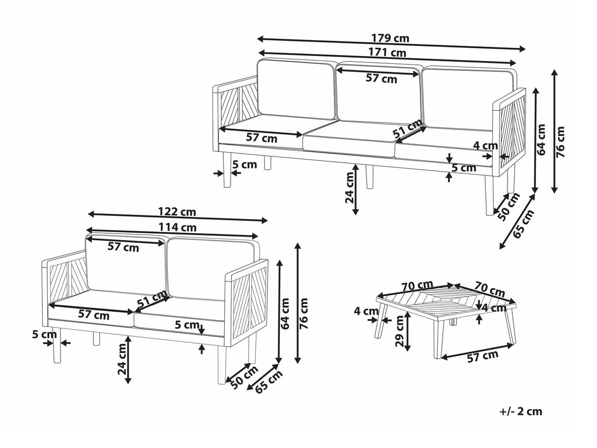 Dārza mēbeļu komplekts 590123