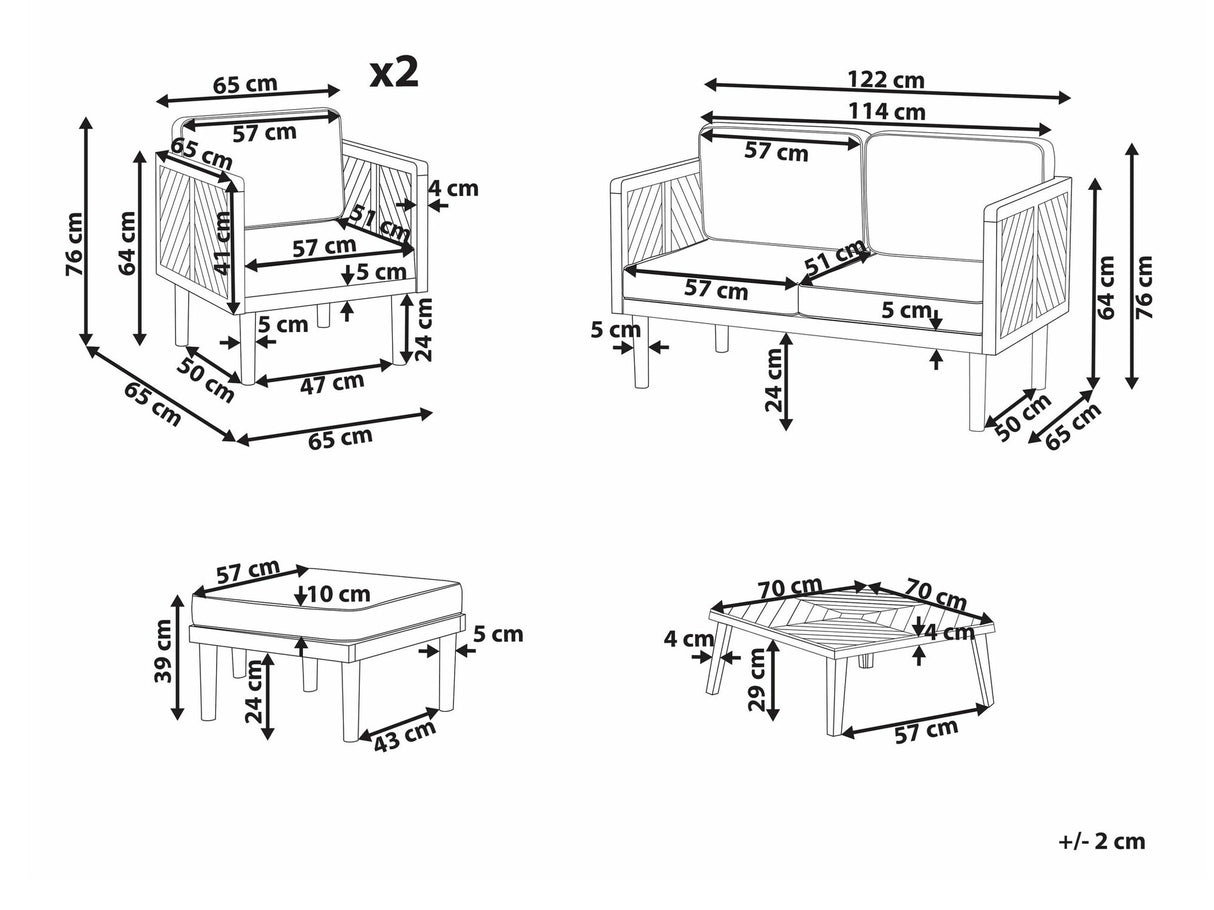 Dārza mēbeļu komplekts 590129