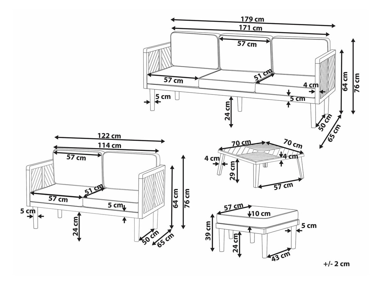 Dārza mēbeļu komplekts 590133