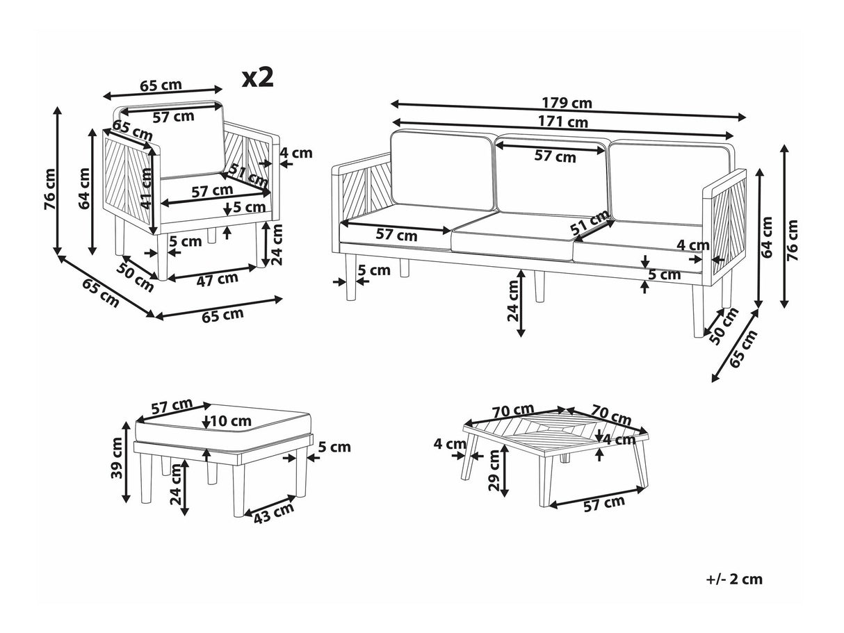 Dārza mēbeļu komplekts 590136