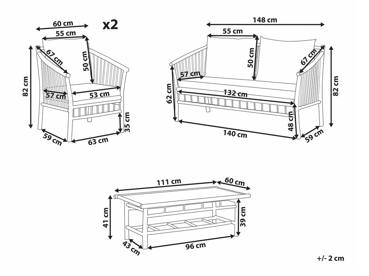 Dārza mēbeļu komplekts 590815