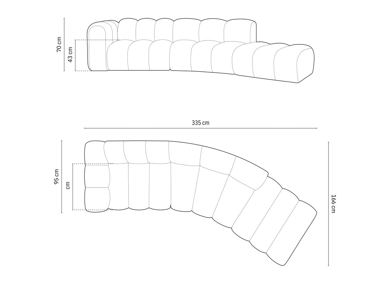 Moduļu stūra dīvāns 592648