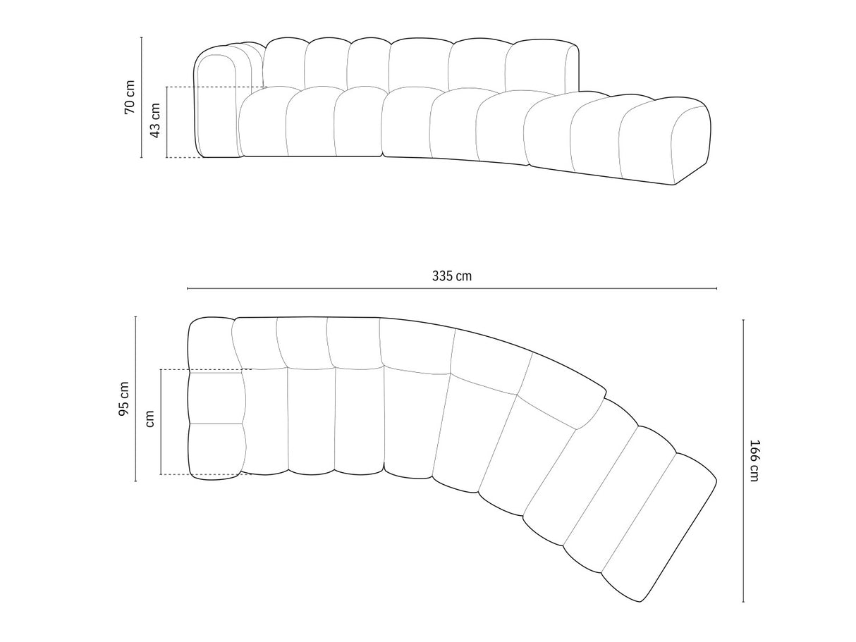 Moduļu stūra dīvāns 592648