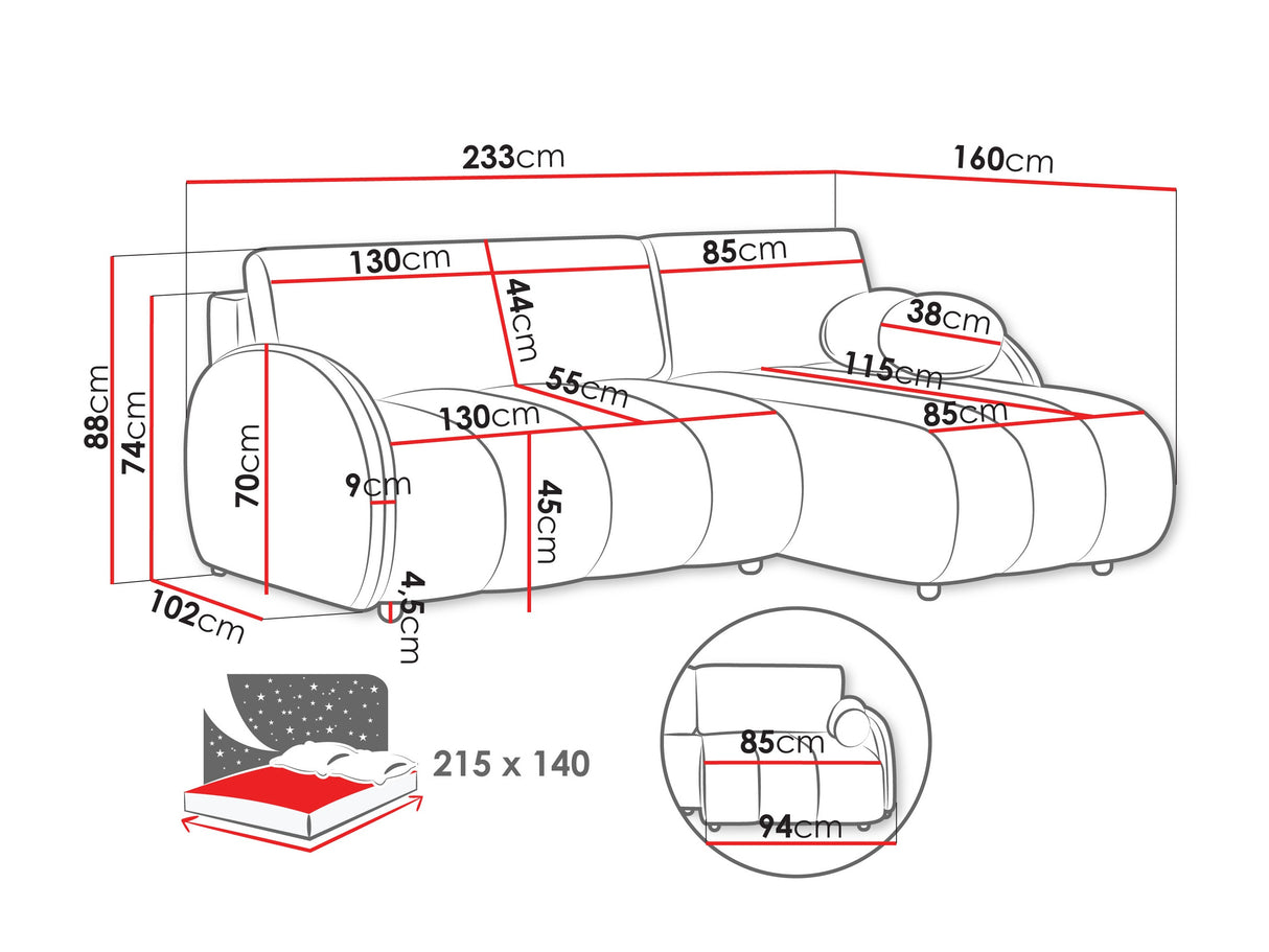 Stūra dīvāns 593423