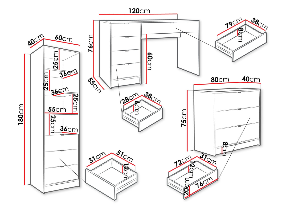 Biroja mēbeļu komplekts 594828