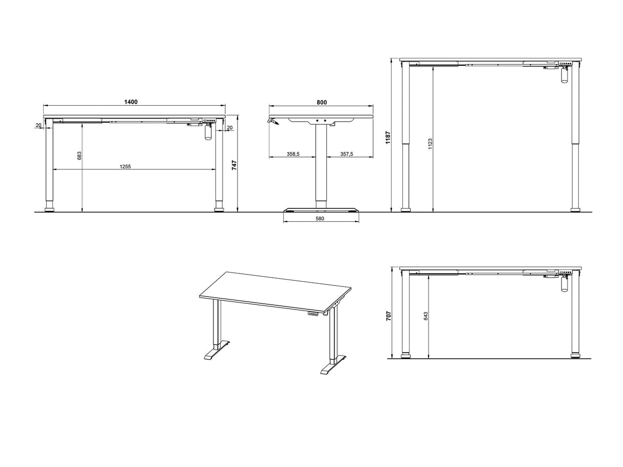 Rakstāmgalds ar regulējamu augstumu 555203