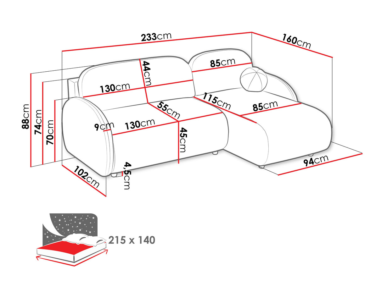 Stūra dīvāns 595093
