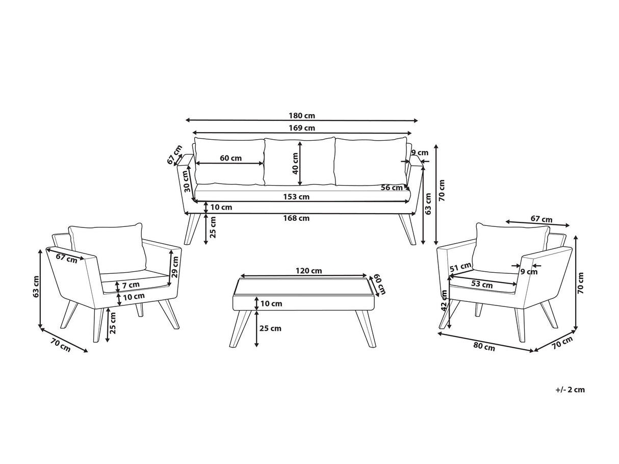 Dārza mēbeļu komplekts 595180