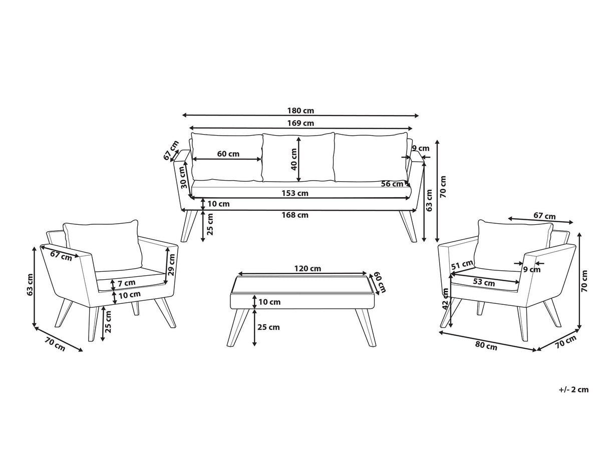 Dārza mēbeļu komplekts 595180