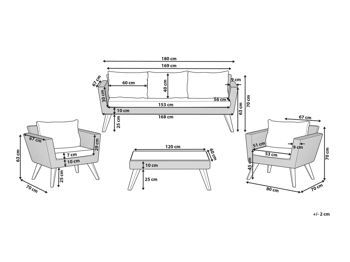 Dārza mēbeļu komplekts 595180