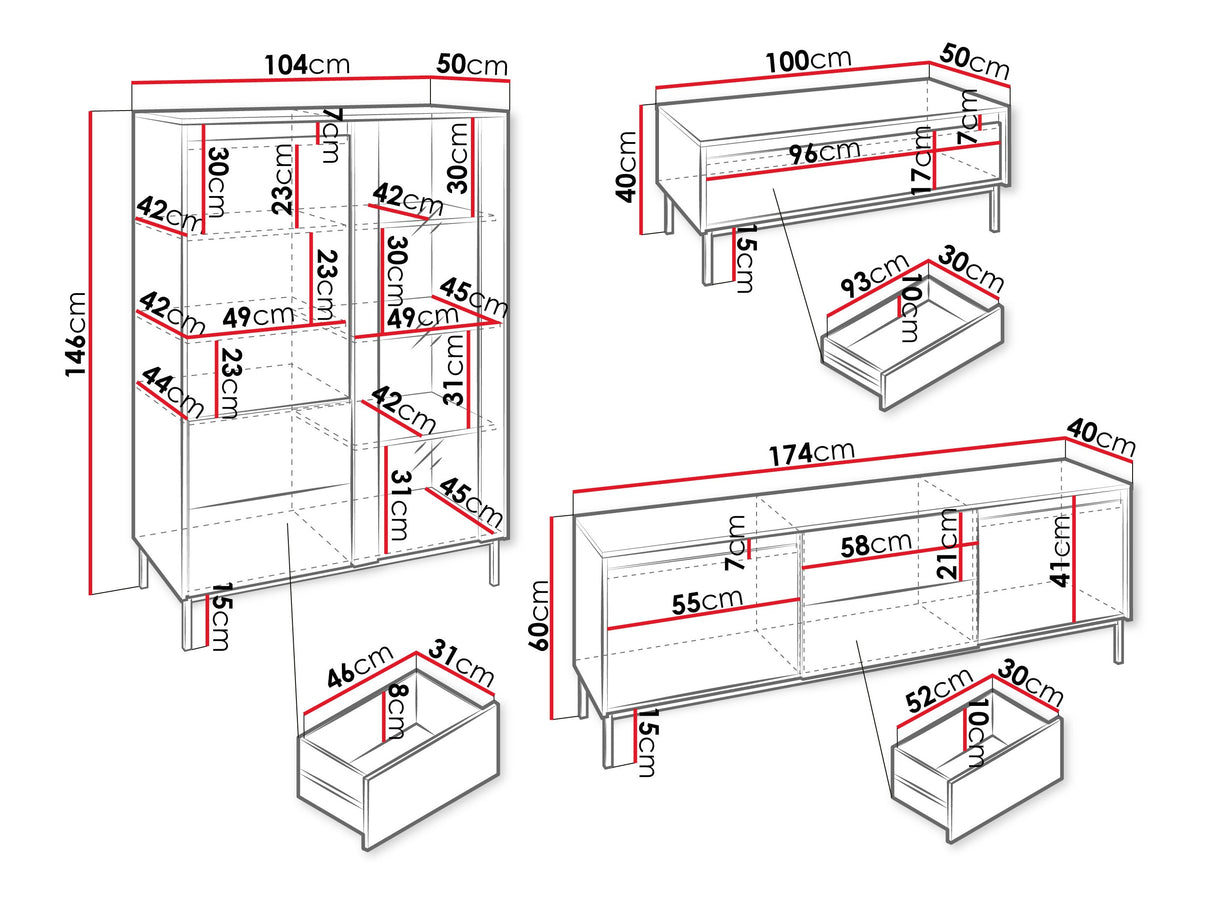 Viesistabas komplekts 595464