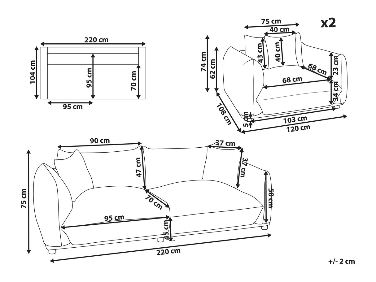 Mīksto mēbeļu komplekts 595810