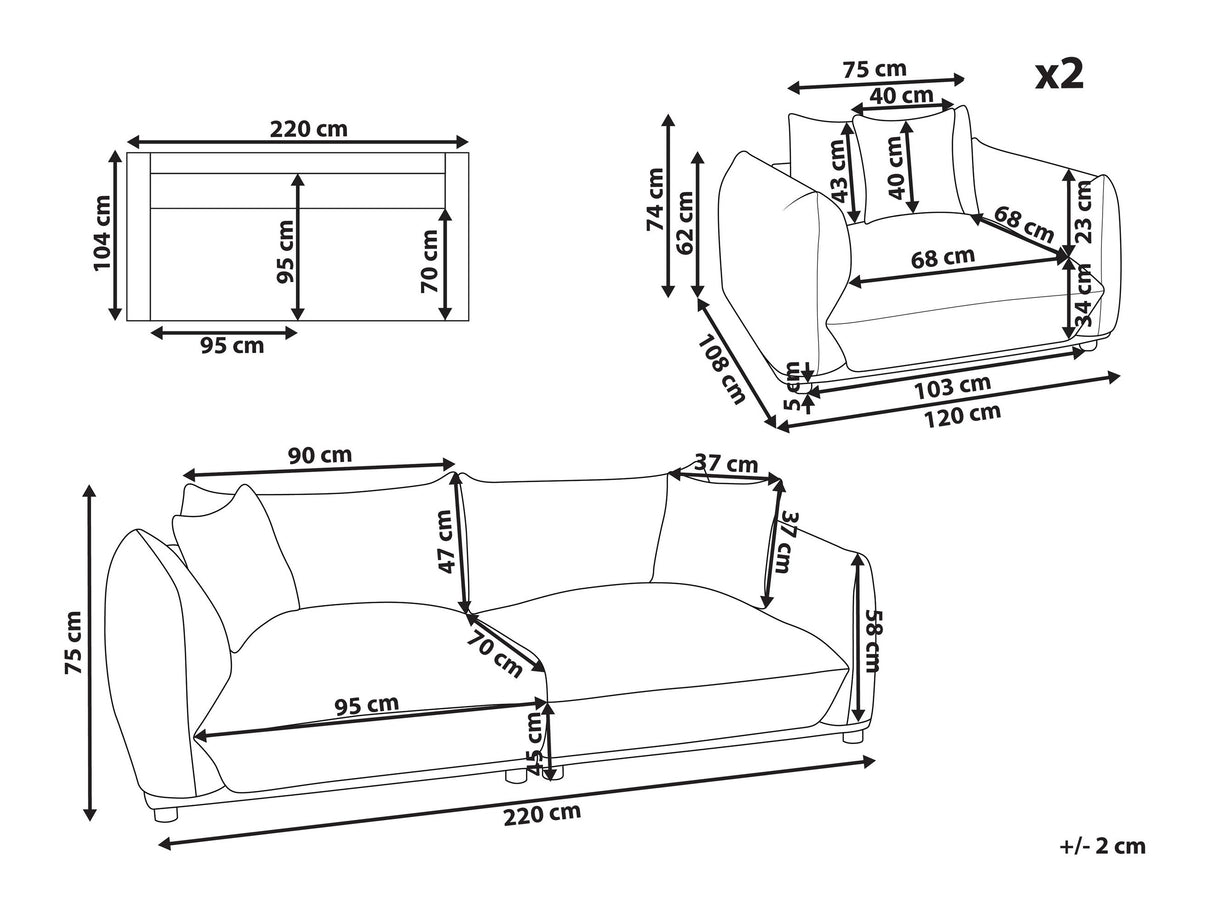 Mīksto mēbeļu komplekts 595810