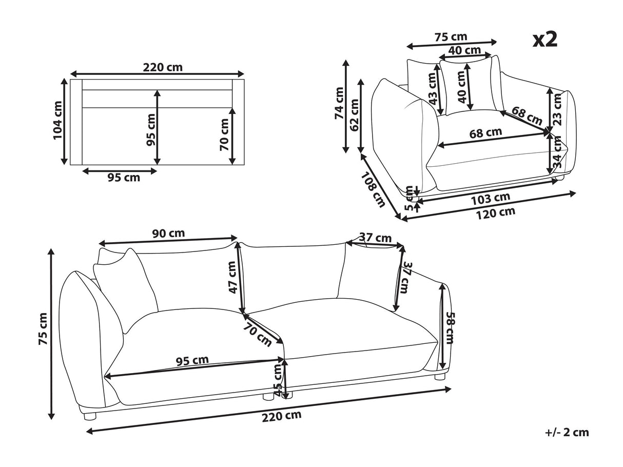 Mīksto mēbeļu komplekts 595810
