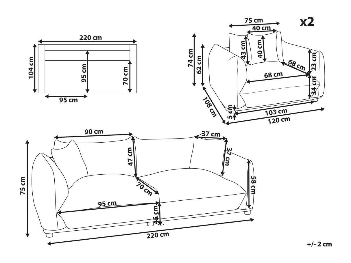Mīksto mēbeļu komplekts 595810