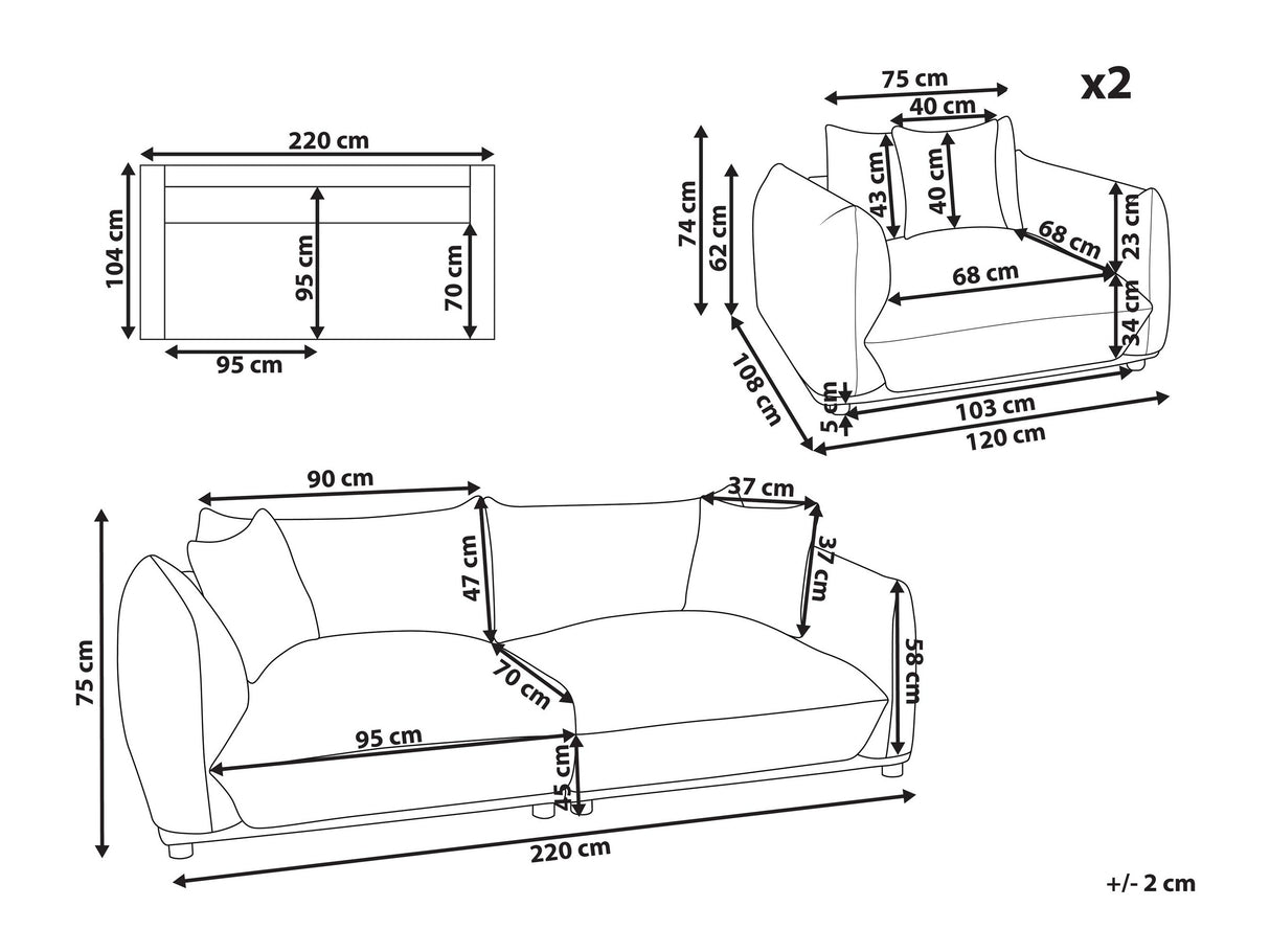 Mīksto mēbeļu komplekts 595810