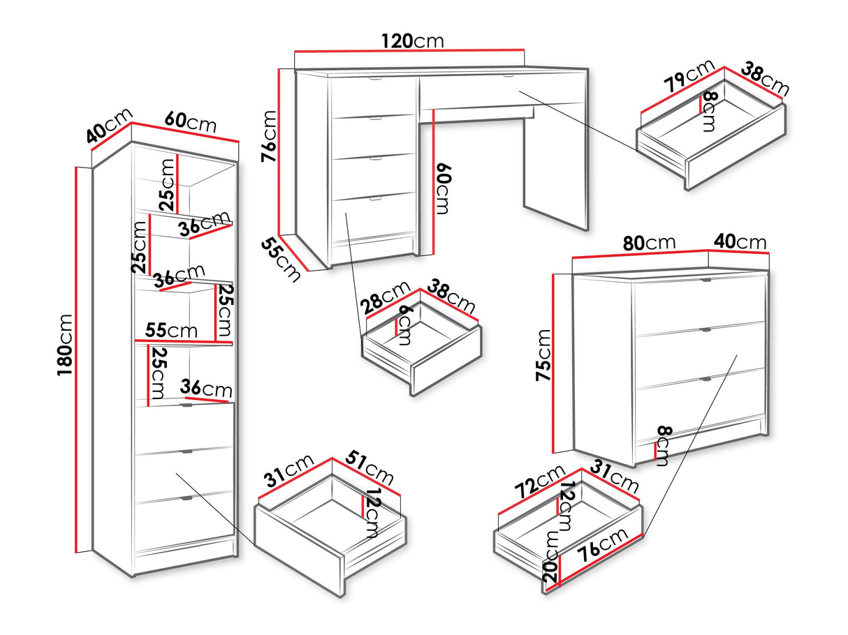 Biroja mēbeļu komplekts 594828