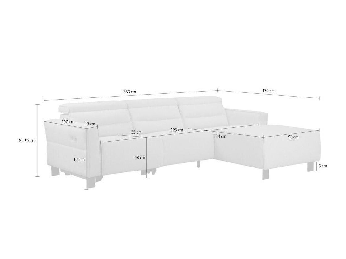 Stūra dīvāns reglaineris 596647