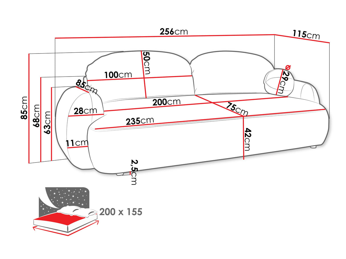 Dīvāns gulta 596937