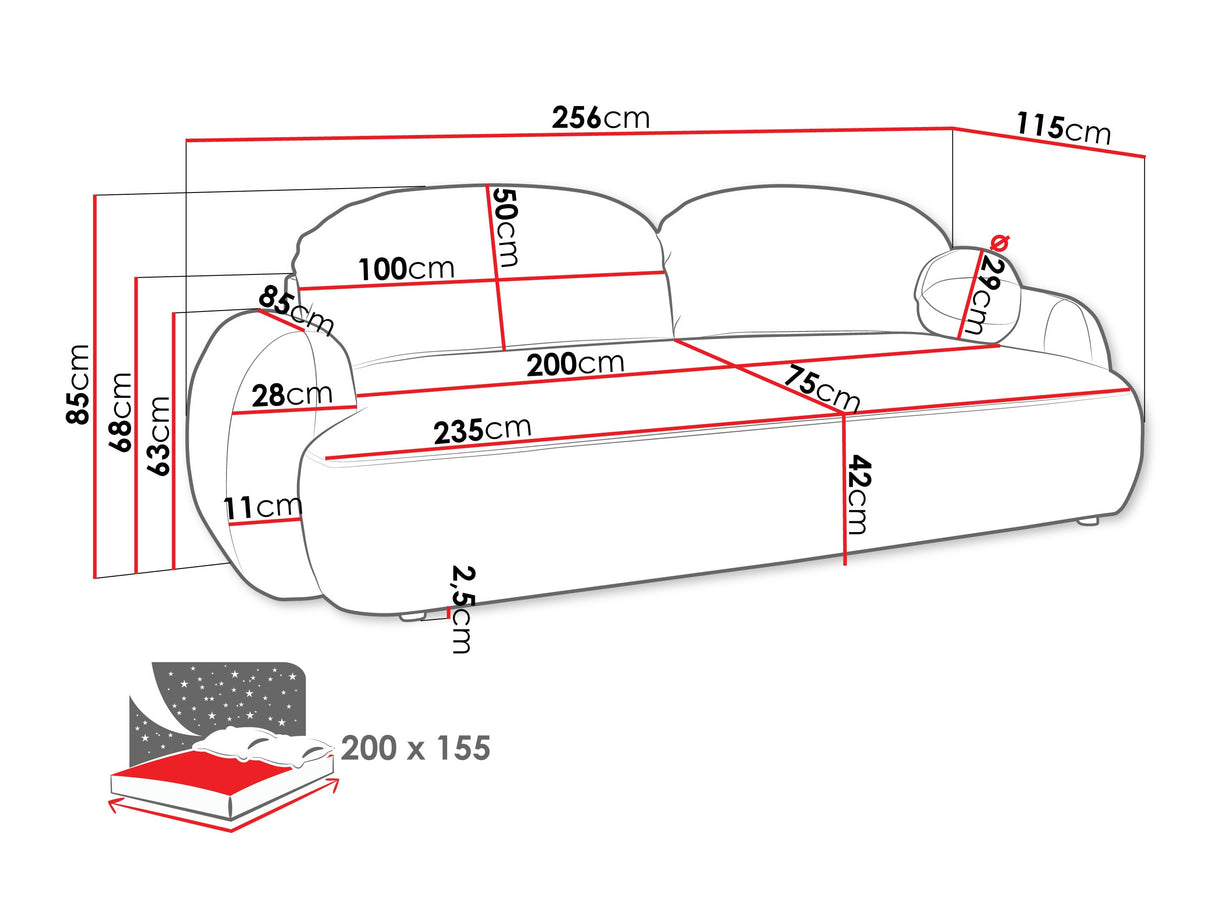 Dīvāns gulta 596937