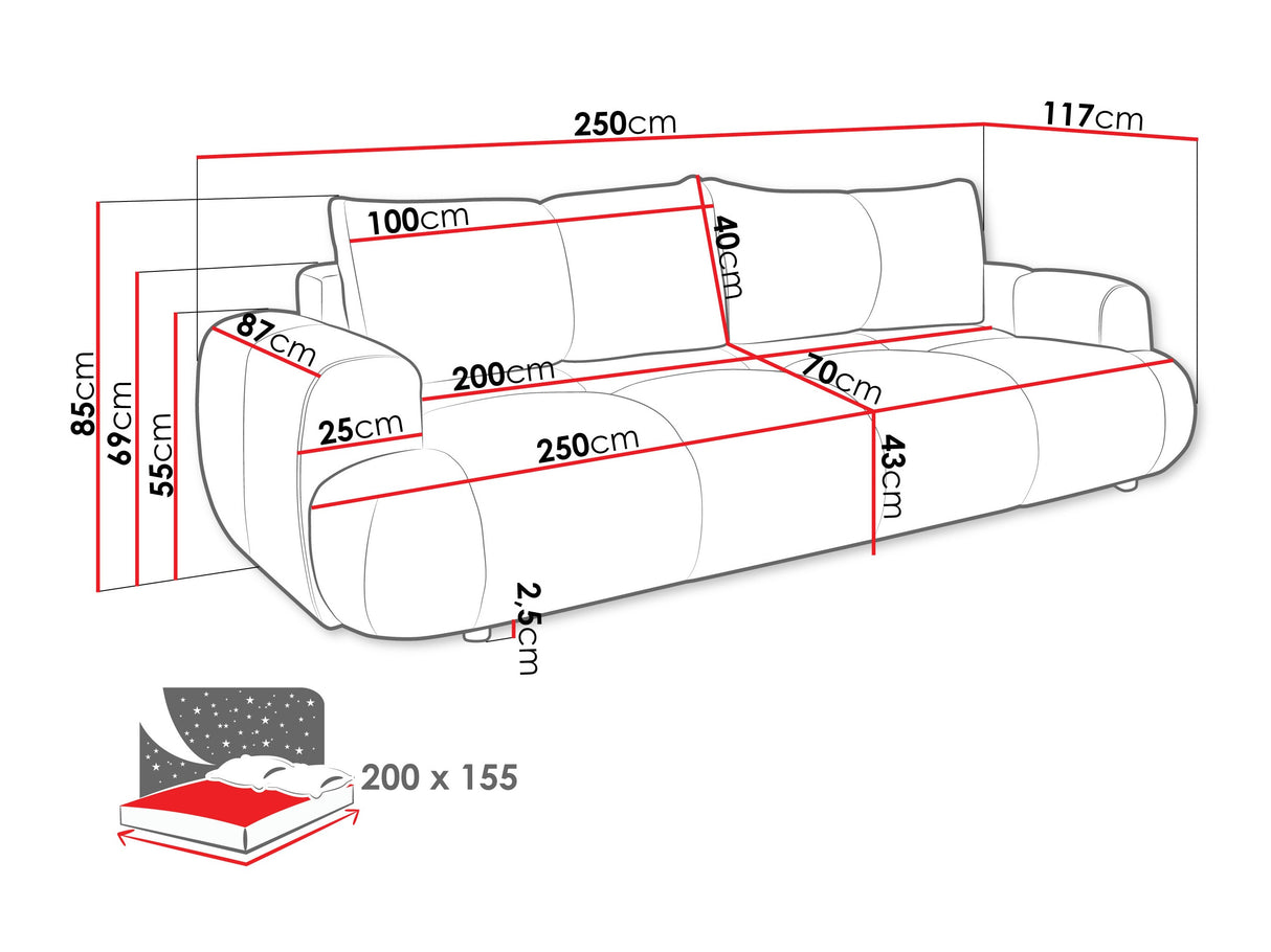 Dīvāns gulta 596977