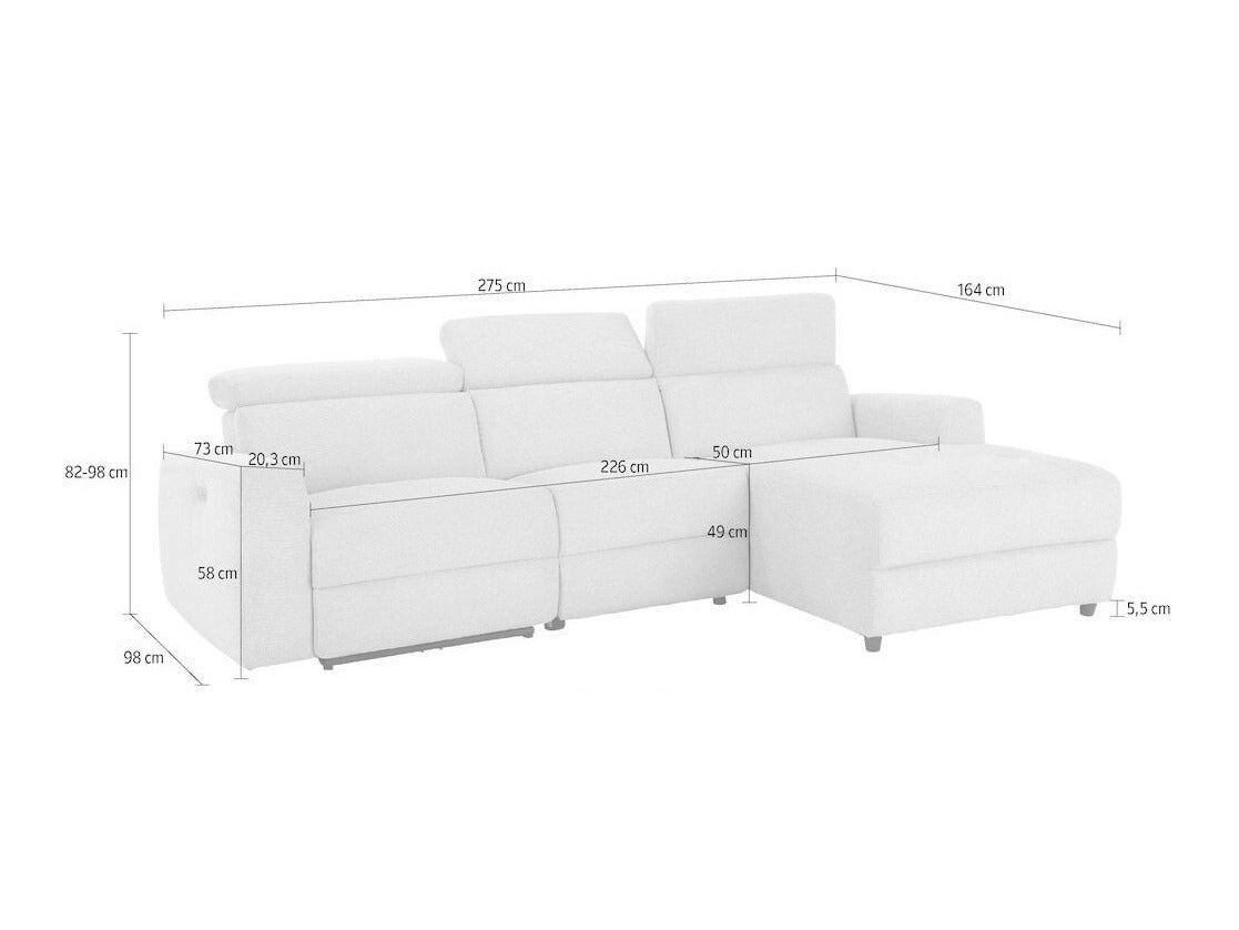 Stūra dīvāns reglaineris 597034