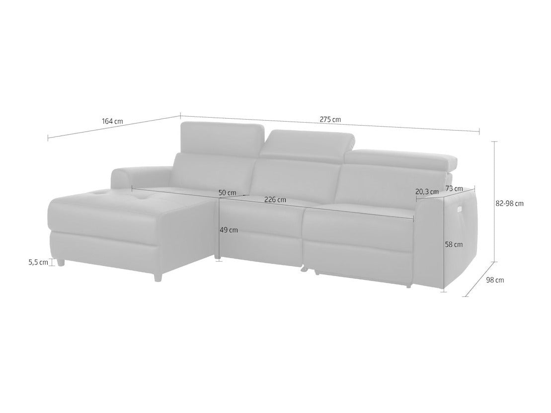 Stūra dīvāns reglaineris 597034