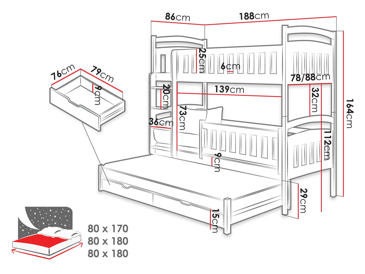 Divstāvu gulta 597539