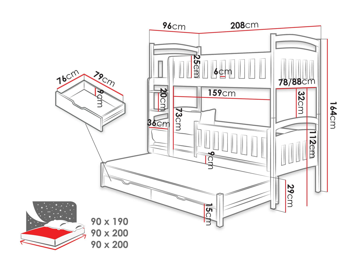 Divstāvu gulta 597548