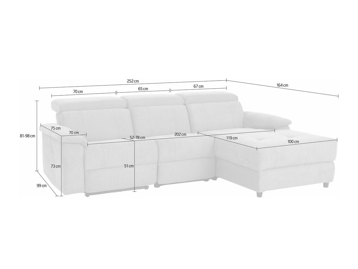 Stūra dīvāns reglaineris 597695