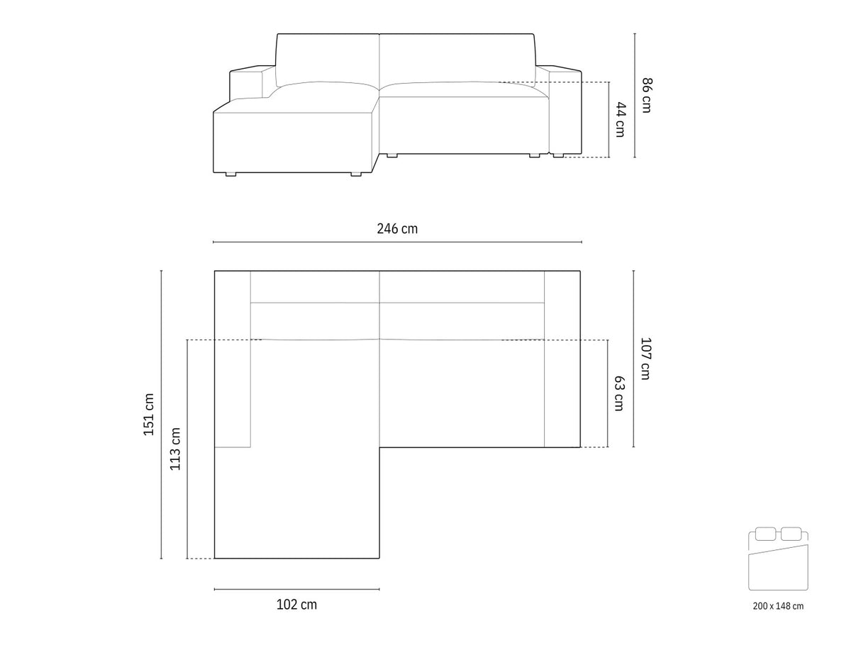 Stūra dīvāns 598005
