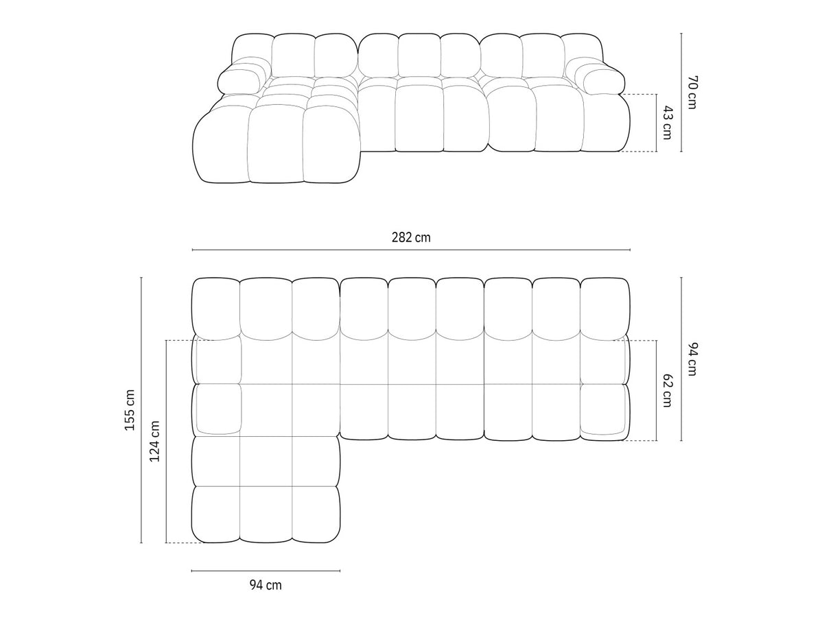 Moduļu stūra dīvāns 598801