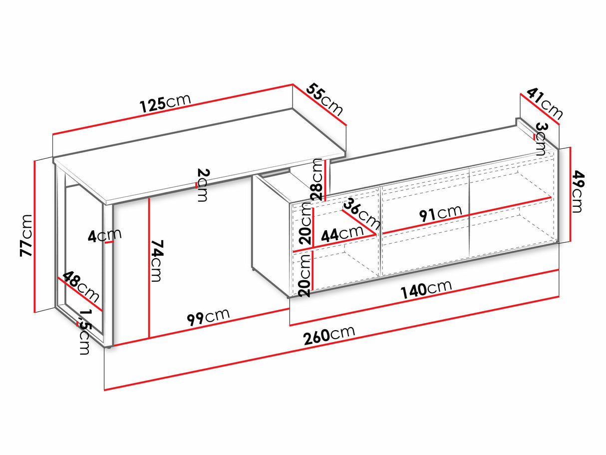 Stūra rakstāmgalds 559201 4168293
