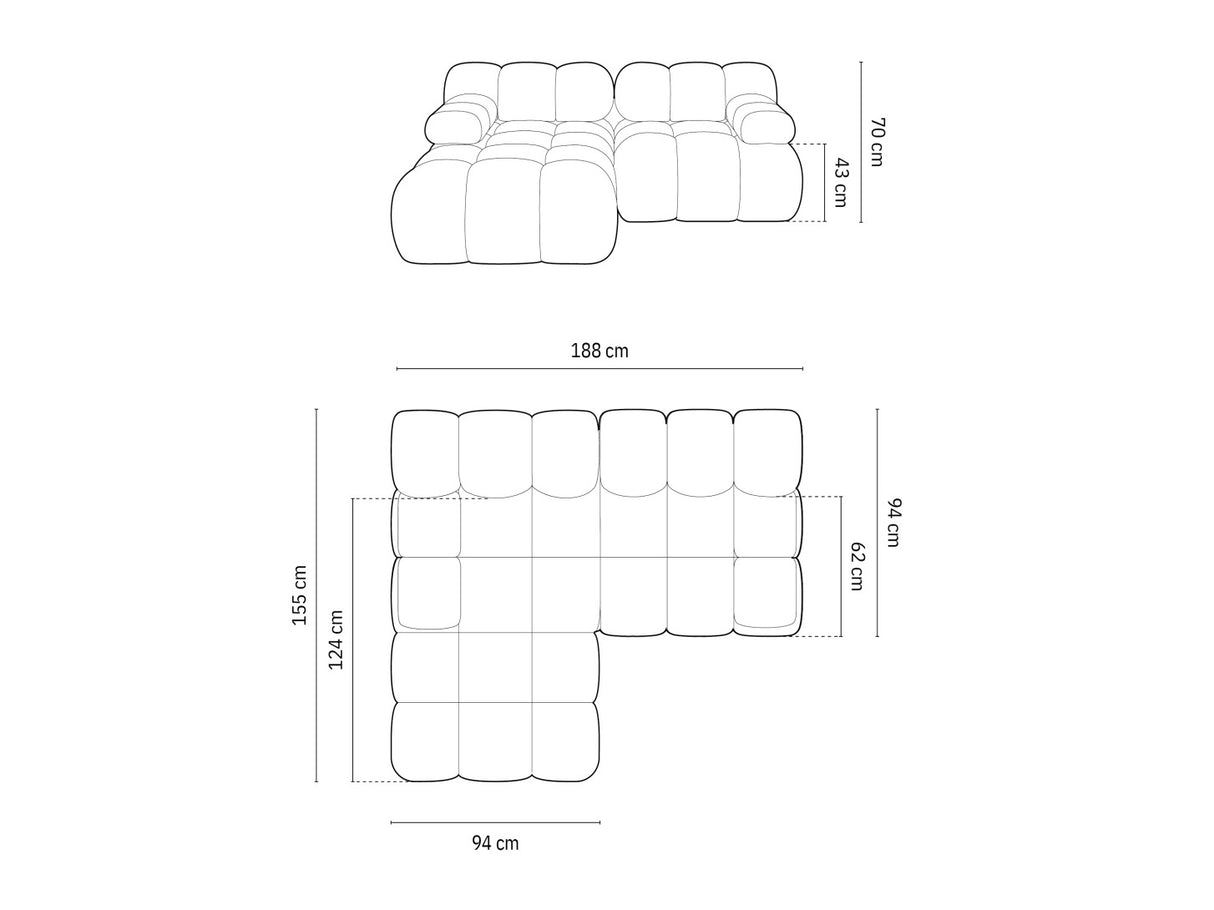 Moduļu stūra dīvāns 540290